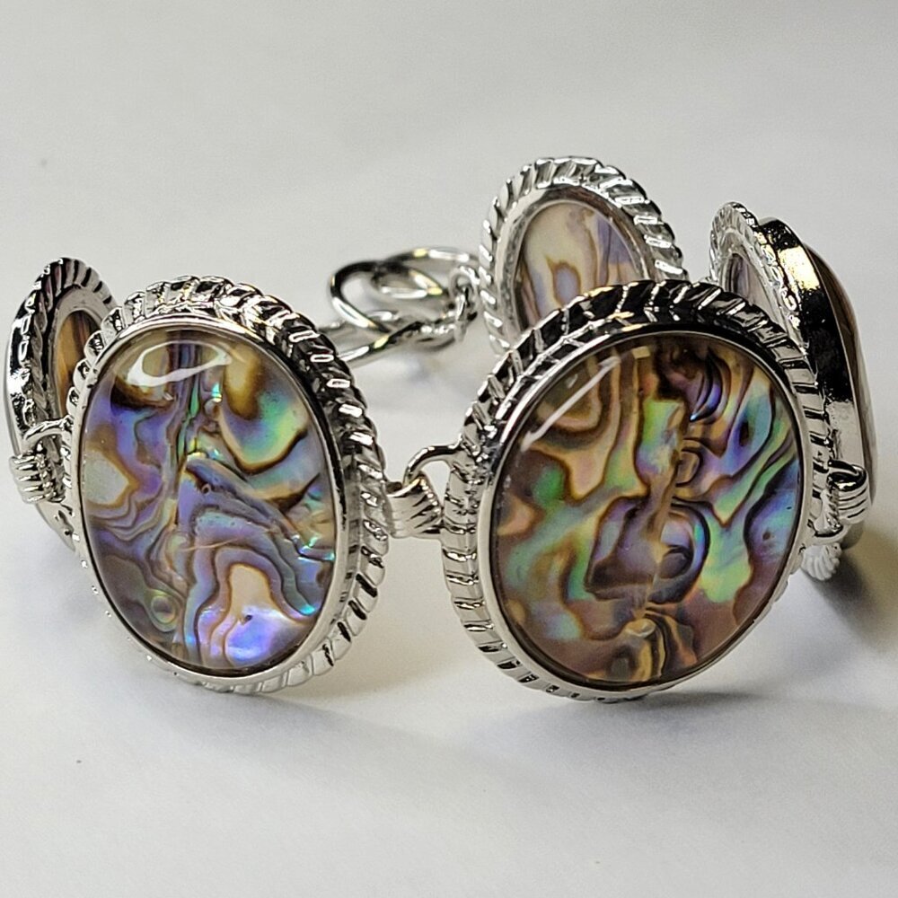 Unique Abalone Biwa Shell Bracelet - Picture 3 of 16